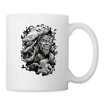Monsters digital artwork cartoon, zombi, black - Mug blanc - blanc - Droite