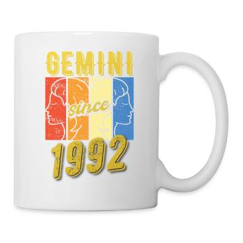 Gemini Sternzeichen 1992 Geschenk - Tasse - Weiß - Rechts