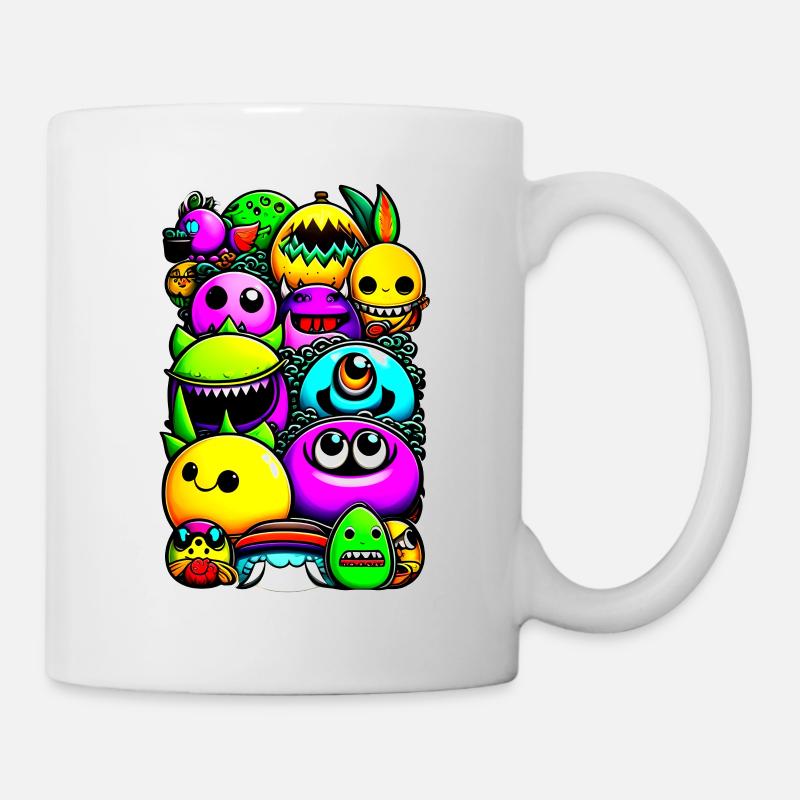 Lustige Monster - Tasse - Weiß