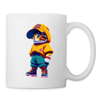 Cat lovers funny t-shirt - Mug - white - Right