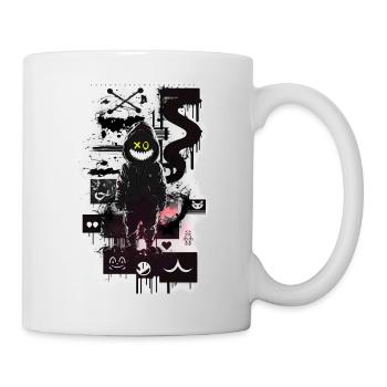 Robot Graffiti Design par ART8NS Art ON Streetwear - Mug blanc - blanc - Droite