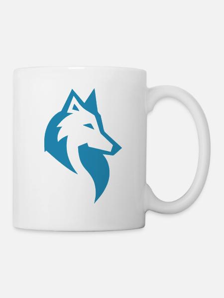 Wolf silhouette - Mug - white