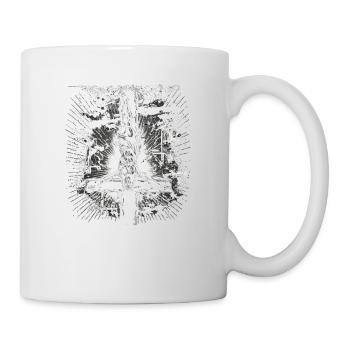 Gothic Satanic Inverted Cross, Dark Side Of Life, - Tasse - Weiß - Rechts
