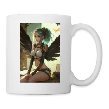 Divine Guardian - Magnifique design d’ange d’ange d’anime - Mug blanc - blanc - Droite