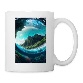 Un Hawaii Tiny World Phone Poster Edition V2 - Mug blanc - blanc - Droite