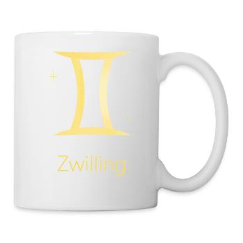 Sternzeichen Zwilling - Tasse - Weiß - Rechts