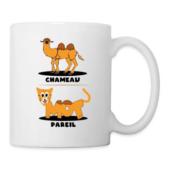 «Roupette le chat» en chameau, chat mignon humour - Mug blanc - blanc - Droite