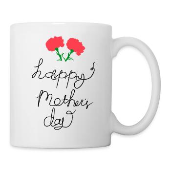 Happy mother's day handwritten lettering - Mug - white - Right