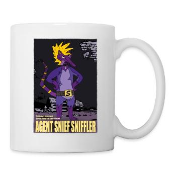 Snief Sniffler Nasenbär Geheimagent - Tasse - Weiß - Rechts