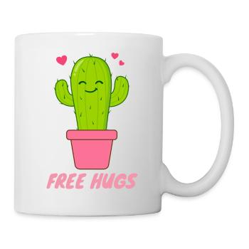Free Hugs - Cute Cactus Hearts - Mug - white - Right