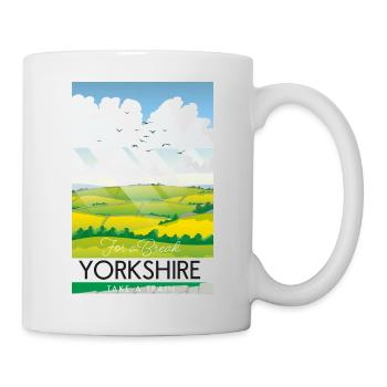 Yorkshire: Machen Sie eine Pause - Tasse - Weiß - Rechts