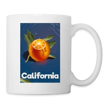 California Oranges travel poster - Mug - white - Right