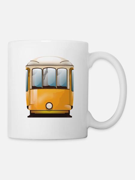 Tramway jaune - Mug blanc - blanc