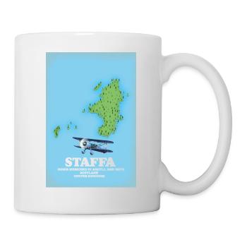 Staffa Scotland map - Mug - white - Right