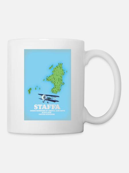 Carte de Staffa Scotland - Mug blanc - blanc