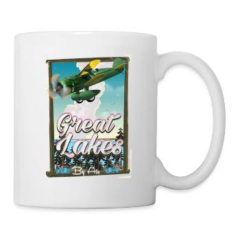 Great Lakes By Air vintage travel poster - Mug - white - Right