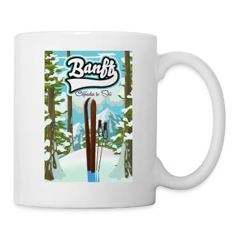 Affiche de voyage Banff Canada - Mug blanc - blanc - Droite