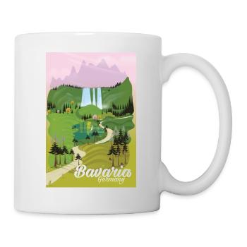 Braveria Germany travel poster - Mug - white - Right