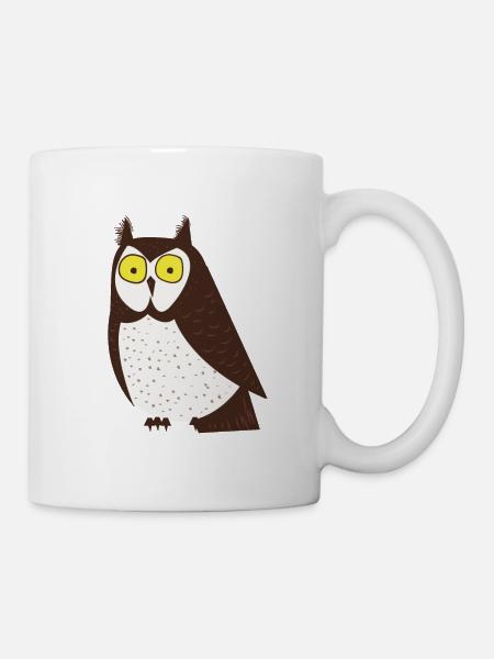Cartoon Owl - Mug - white