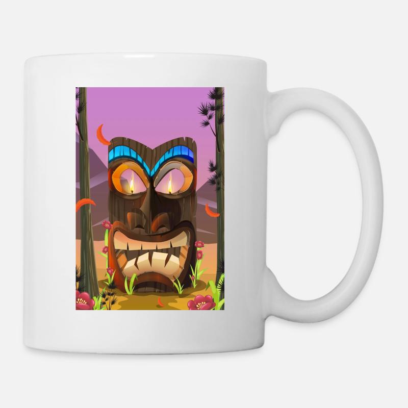 Tiki-Maske - Tasse - Weiß