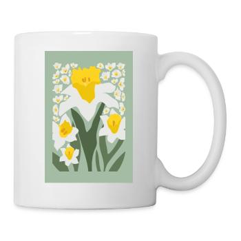 Retro daffodils - Mug - white - Right