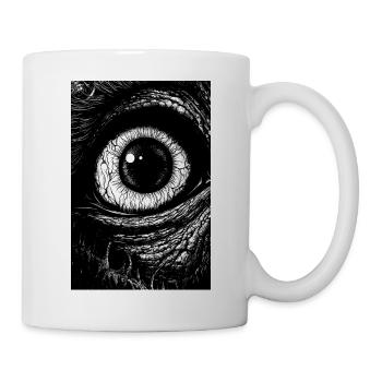 Das Auge des Grauens - Tasse - Weiß - Rechts