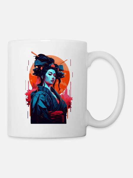Retro Geisha - Mug - white