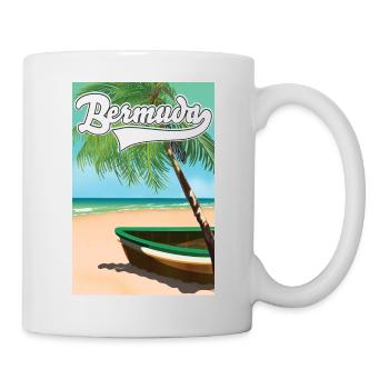 Bermuda Urlaubsplakat - Tasse - Weiß - Rechts