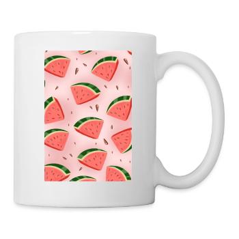 Tranches de pastèque - Mug blanc - blanc - Droite