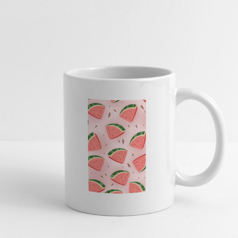 Tranches de pastèque Mug blanc