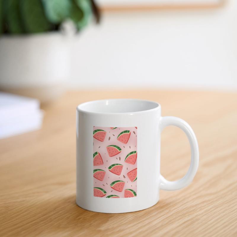 Tranches de pastèque Mug blanc