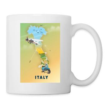 Italy Travel map - Mug - white - Right