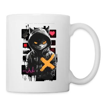 Cat by ART8NS - Art ON Streetwear - Tasse - Weiß - Rechts