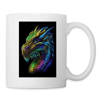 weiblicher Drache - Tasse - Weiß - Rechts