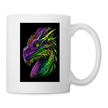 dragon couleurs - Mug blanc - blanc - Droite