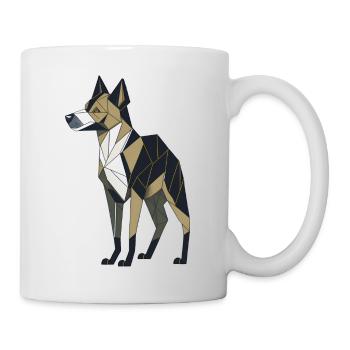 Geometrischer Hund - Tasse - Weiß - Rechts