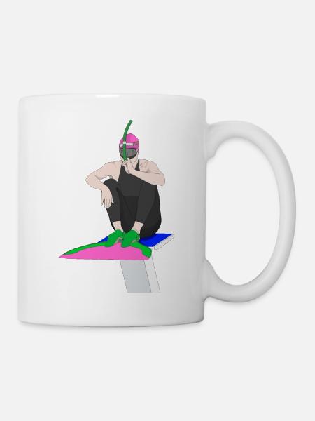 Flossenschwimmen - Tasse - Weiß