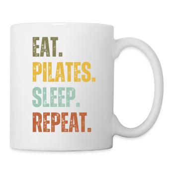 EAT PILATES SLEEP REPEAT - Mug - white - Right