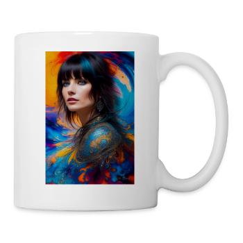 Farbenfrohe Schönheit 11 - Tasse - Weiß - Rechts