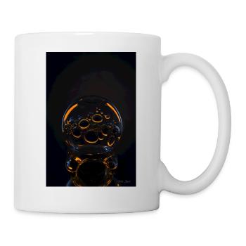 Bulles dans une bulle orange 1 - Mug blanc - blanc - Droite