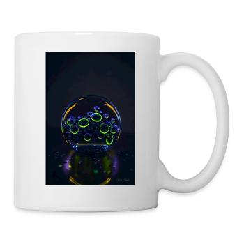 Bulles dans une bulle néon 1 - Mug blanc - blanc - Droite