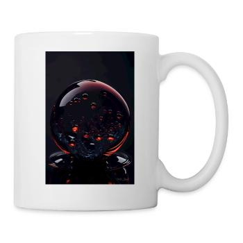 Blasen in einer Blase rot 2 - Tasse - Weiß - Rechts