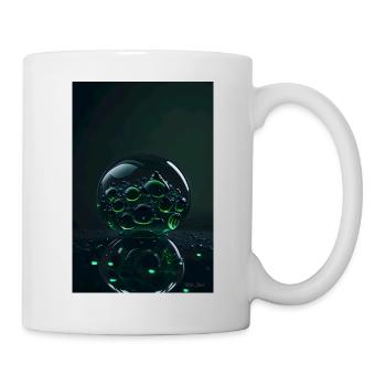 Bulles dans une bulle verte 1 - Mug blanc - blanc - Droite
