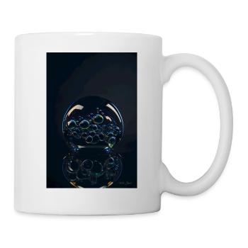 Bulles dans une bulle chrome 1 - Mug blanc - blanc - Droite