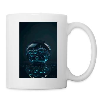 Blasen in einer Blase cyan 1 - Tasse - Weiß - Rechts