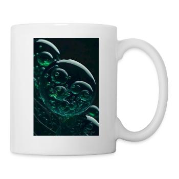 Bulles dans une bulle verte 2 - Mug blanc - blanc - Droite