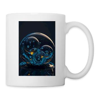 Bulles dans une bulle néon 2 - Mug blanc - blanc - Droite