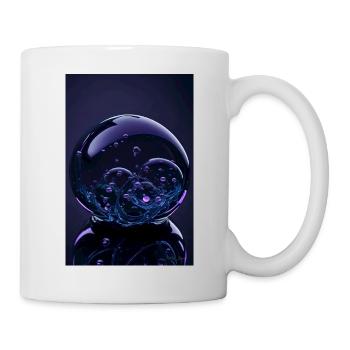Bulles dans une bulle violette 2 - Mug blanc - blanc - Droite