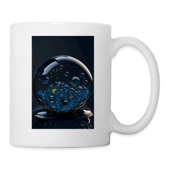Bulles dans une bulle chromée 2 - Mug blanc - blanc - Droite
