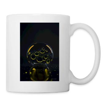 Bulles dans un blister jaune 1 - Mug blanc - blanc - Droite